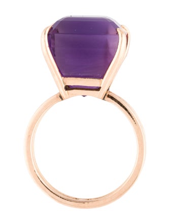 Ring 14K 19.71ct Amethyst Cocktail Ring