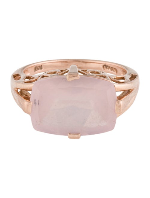Ring 10K 5.85ct Rose Quartz Cocktail Ring