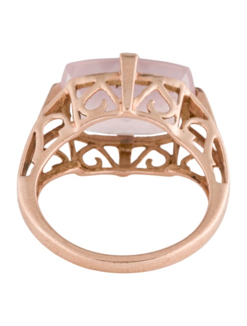 Ring 10K 5.85ct Rose Quartz Cocktail Ring