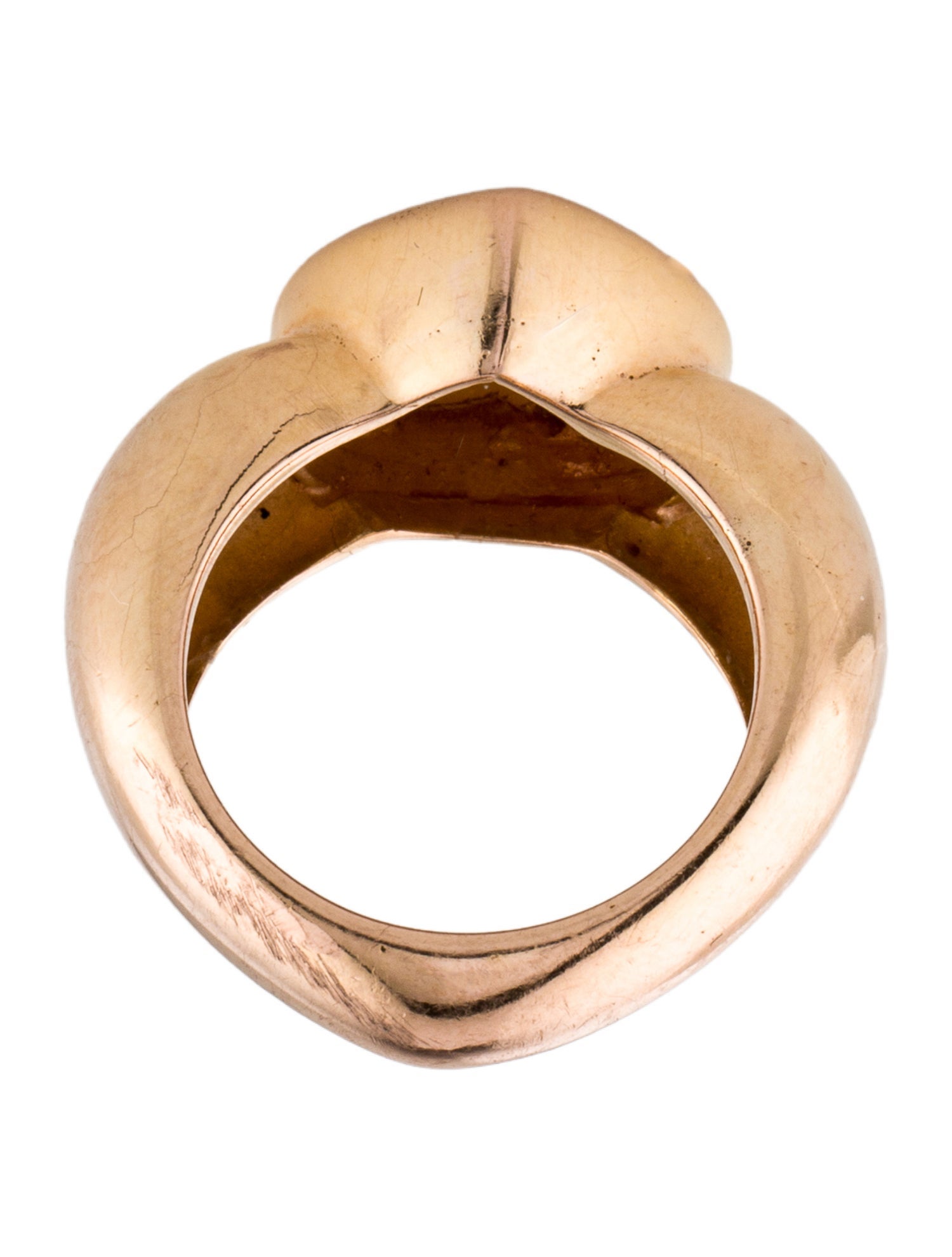 Ring 18K Diamond Pavé Heart Ornament Cocktail Ring