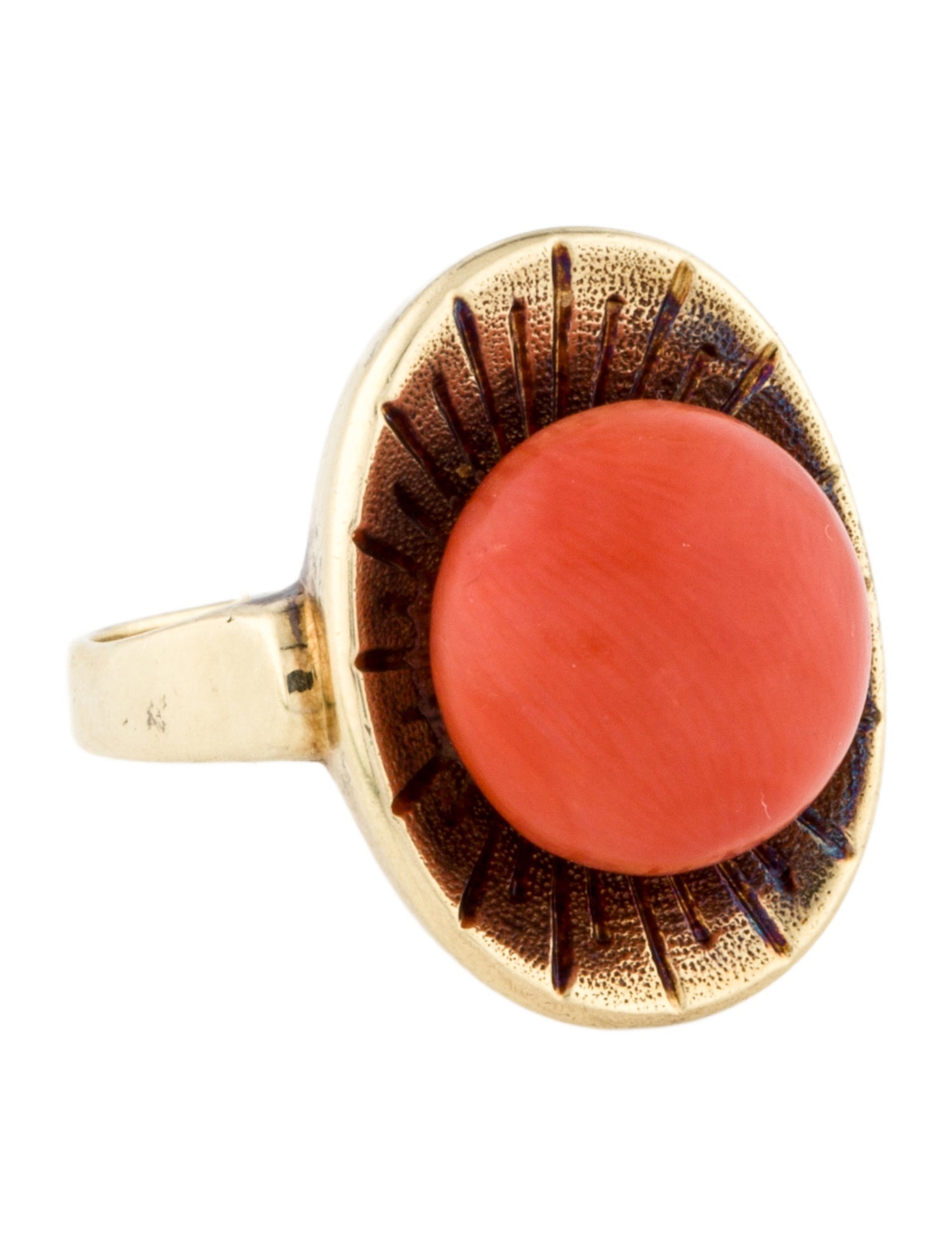 Ring 14K Coral Cocktail