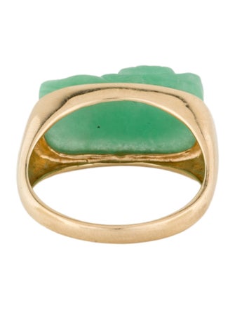 Ring 14K Dyed Jadeite Dragon Ring