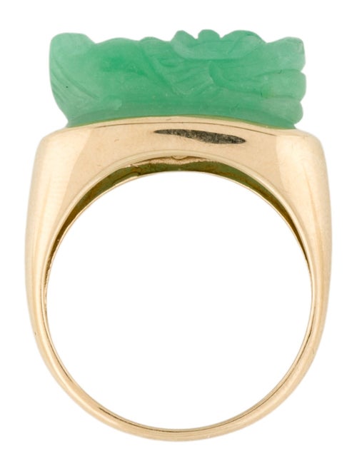 Ring 14K Dyed Jadeite Dragon Ring