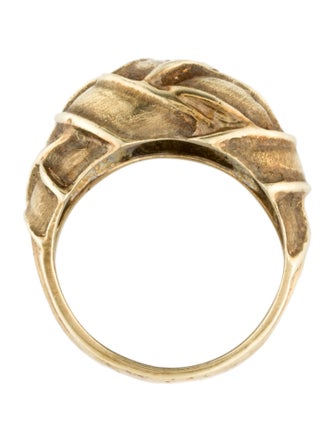 Ring 14k Woven Style Dome Cocktail Ring