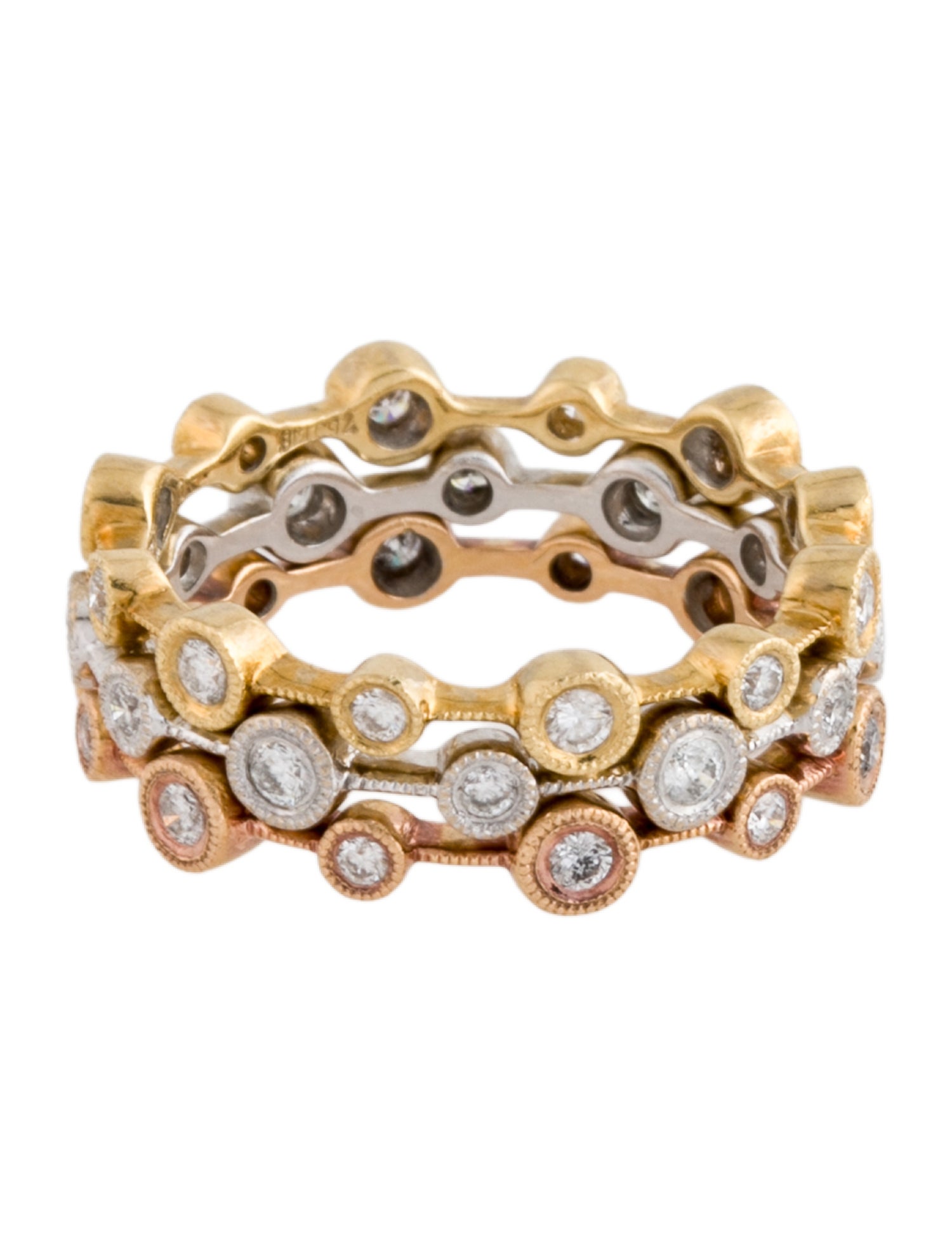 Ring 18K Diamond Eternity Band Set