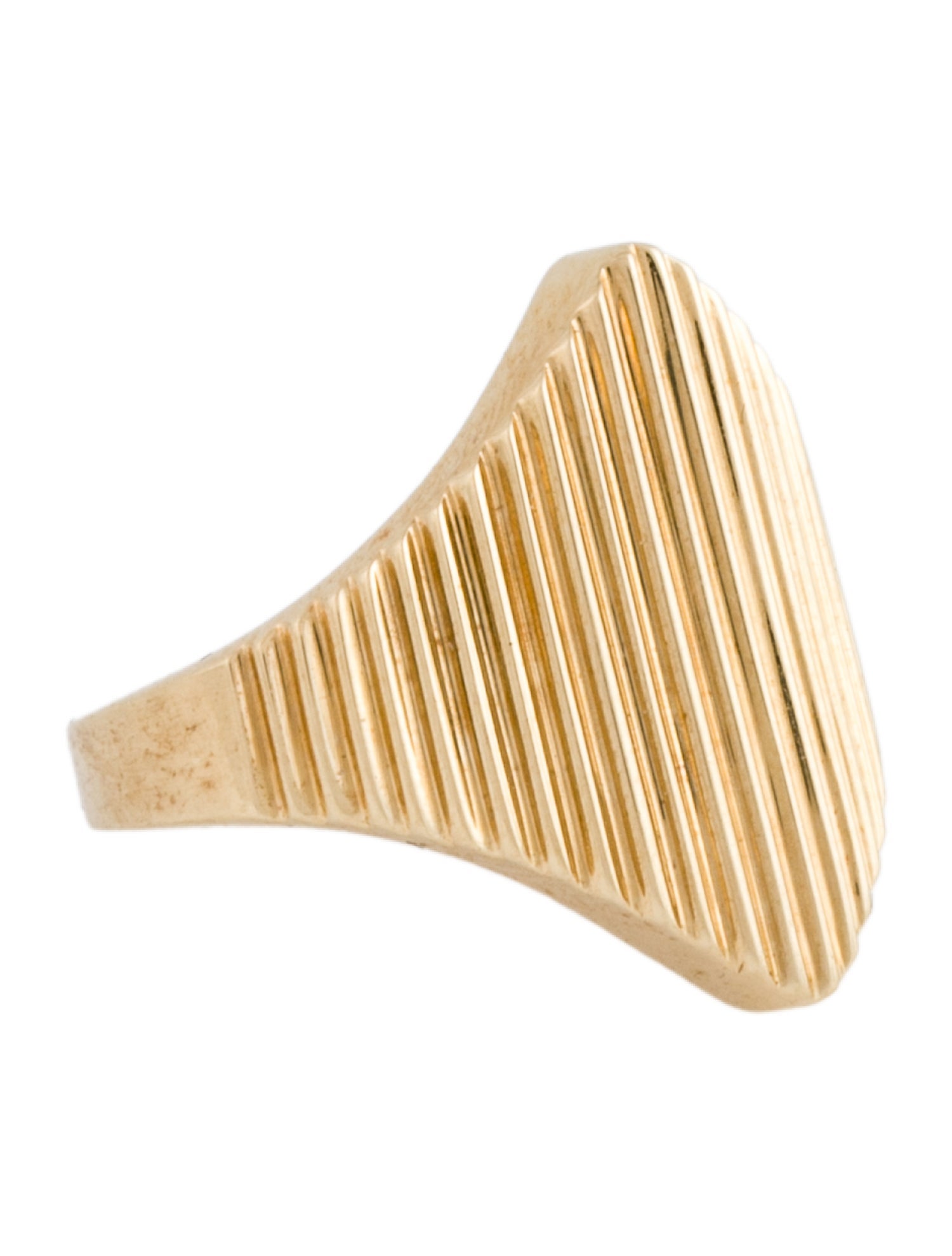 Ring 14K Textured Signet