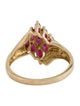Ring 14K Ruby & Diamond Cocktail Ring