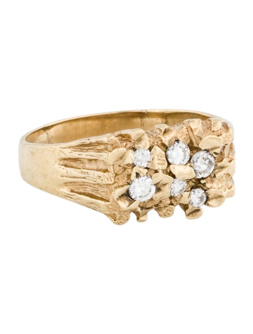 Ring 14K Diamond Nugget Band