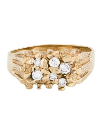 Ring 14K Diamond Nugget Band