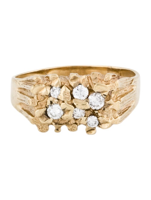Ring 14K Diamond Nugget Band