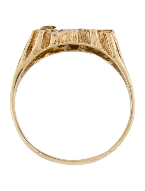 Ring 14K Diamond Nugget Band