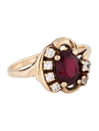 Ring 10K Multistone Cocktail Ring