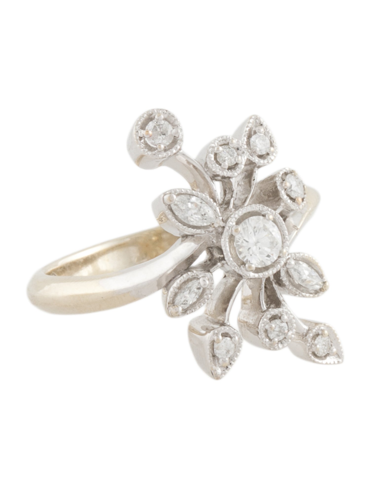 Ring 14K Diamond Spray Cocktail