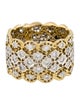 Ring 18K Diamond Wide Lace Band