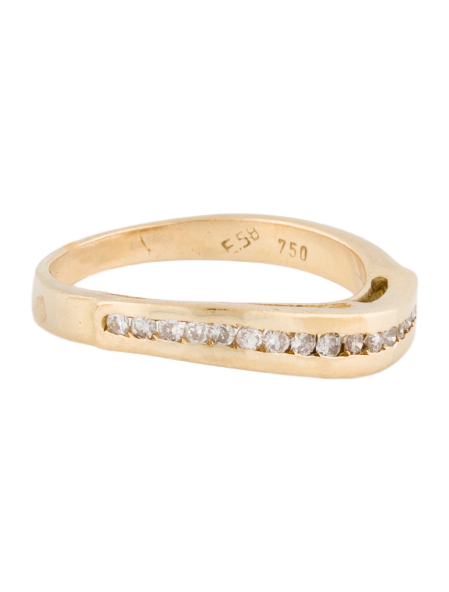 Ring 18K Diamond Wave Band