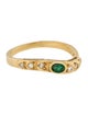Ring 18K Emerald & Diamond Band