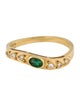Ring 18K Emerald & Diamond Band