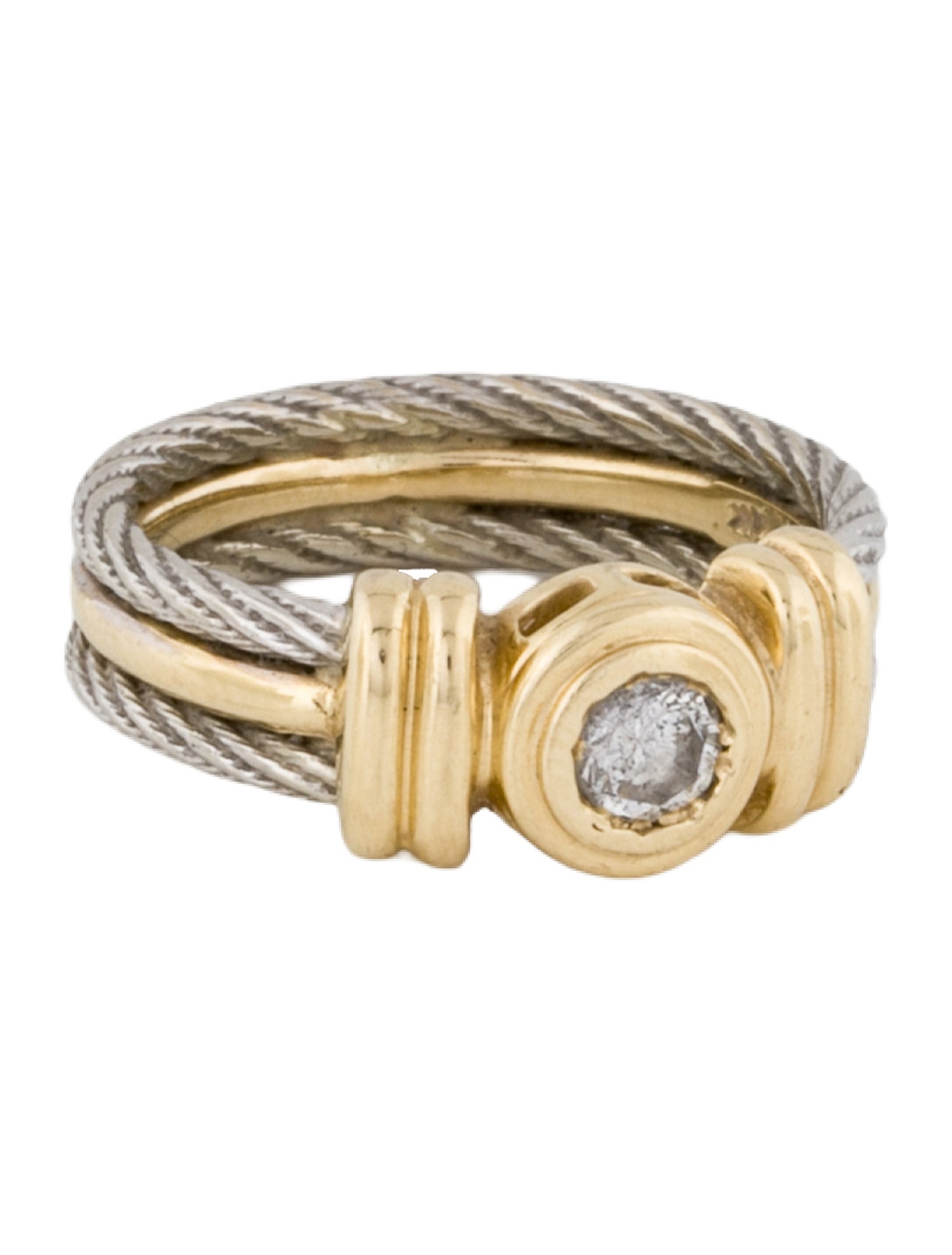 Ring 14K Diamond Solitaire Cocktail