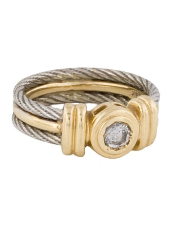 Ring 14K Diamond Solitaire Cocktail Ring