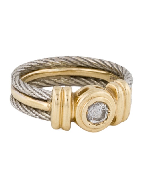 Ring 14K Diamond Solitaire Cocktail Ring