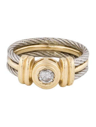 Ring 14K Diamond Solitaire Cocktail Ring