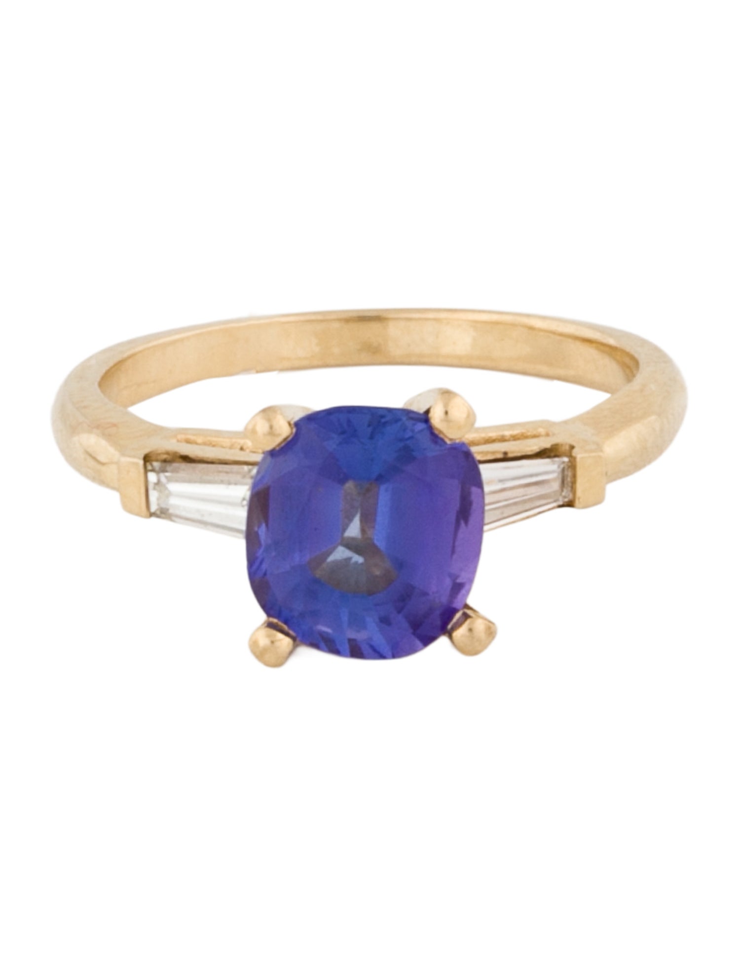 Ring 14K Tanzanite & Diamond Cocktail