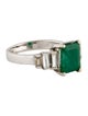 Ring 14K 1.28ct Emerald & Diamond Cocktial Ring