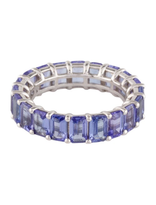 Ring 18K 6.10ct Tanzanite Eternity Band
