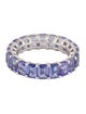 Ring 18K 6.10ct Tanzanite Eternity Band