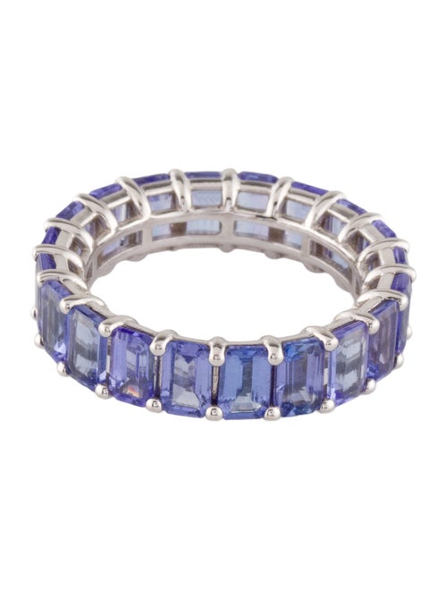Ring 18K 6.10ct Tanzanite Eternity Band