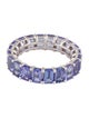 Ring 18K 6.10ct Tanzanite Eternity Band