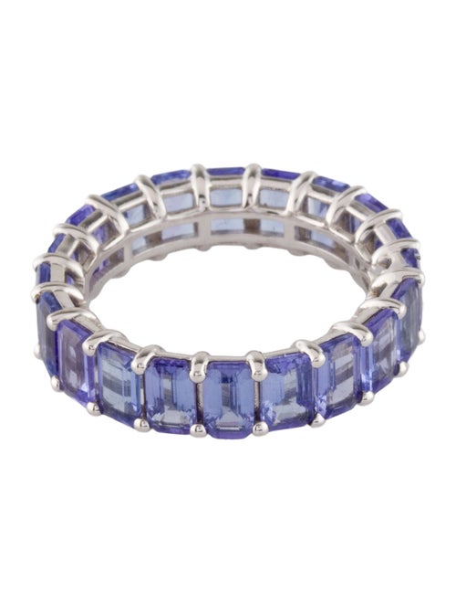 Ring 18K 6.10ct Tanzanite Eternity Band