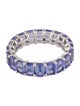 Ring 18K 6.10ct Tanzanite Eternity Band
