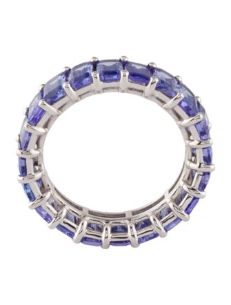 Ring 18K 6.10ct Tanzanite Eternity Band