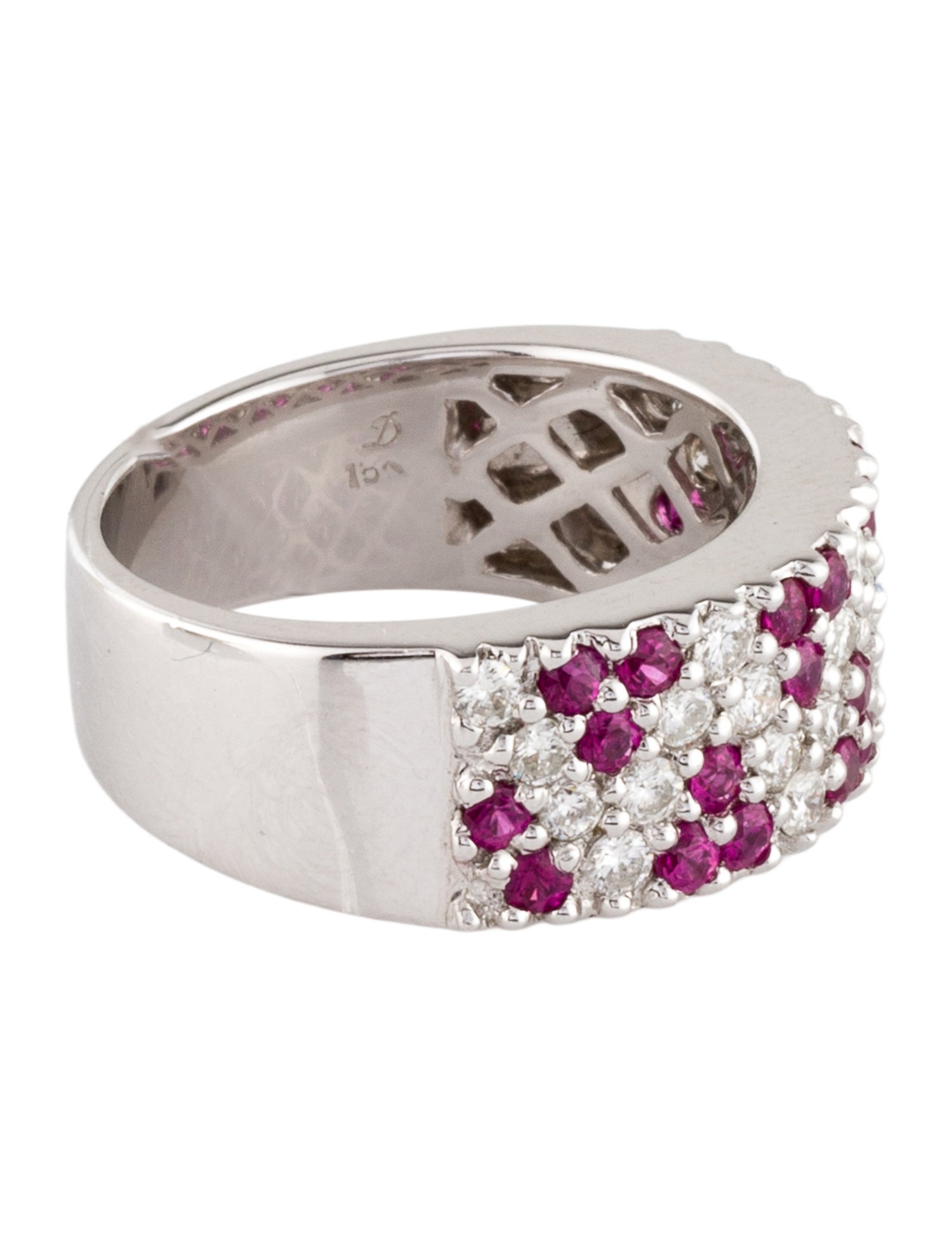 Ring 18K Ruby & Diamond Band