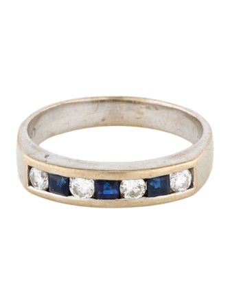Ring 18K Sapphire & Diamond Band