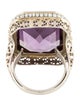 Ring 14K Pearl & Amethyst Cocktail Ring