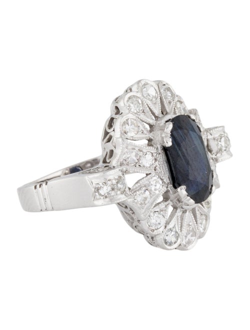 Ring 10K 1.94ct Sapphire & Diamond Cocktail Ring
