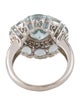 Ring 18K 8.61ct Aquamarine & Diamond Cocktail Ring