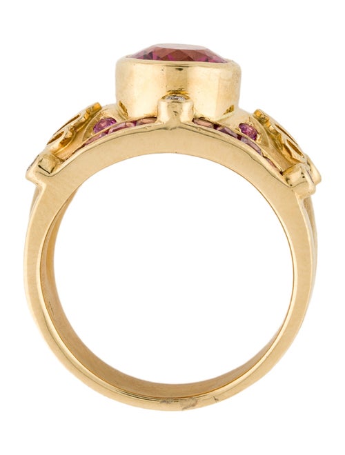 Ring 18K 3.00ct Tourmaline, Sapphire & Diamond Ring