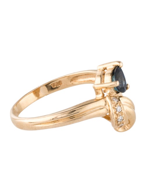 Ring 14K Diamond and Sapphire Ring