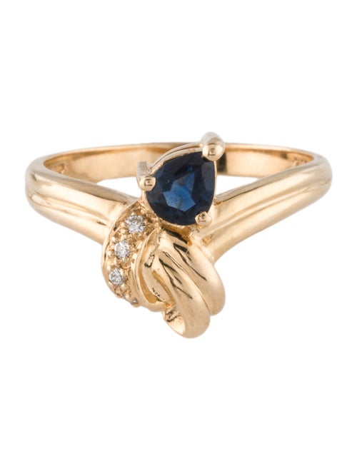 Ring 14K Diamond and Sapphire Ring