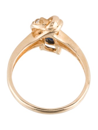 Ring 14K Diamond and Sapphire Ring