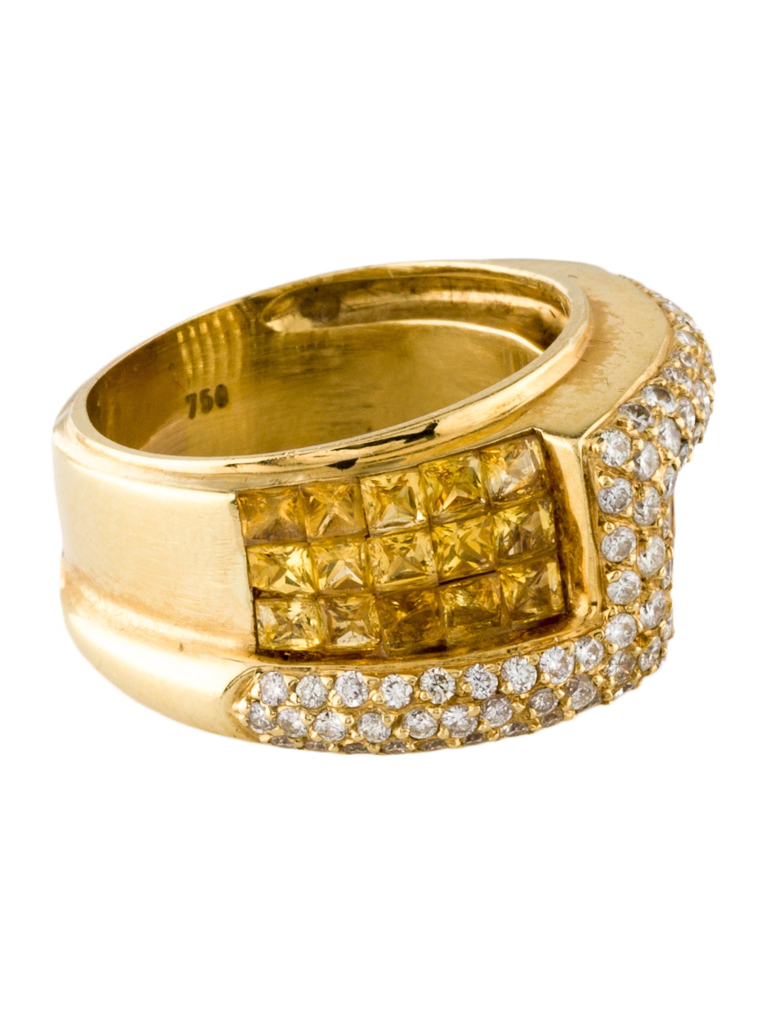 Ring 18K Sapphire & Diamond Band