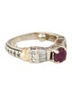 Ring 14K Ruby & Diamond Cocktail Ring