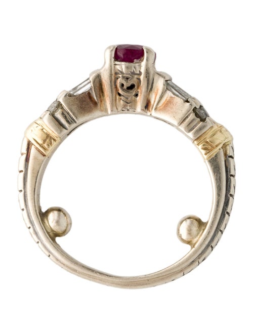 Ring 14K Ruby & Diamond Cocktail Ring