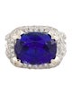 Ring 18K 10.25ct. Tanzanite & Diamond Cocktail Ring