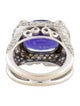 Ring 18K 10.25ct. Tanzanite & Diamond Cocktail Ring