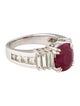 Ring 18K 3.97ct Ruby & Diamond Cocktail Ring