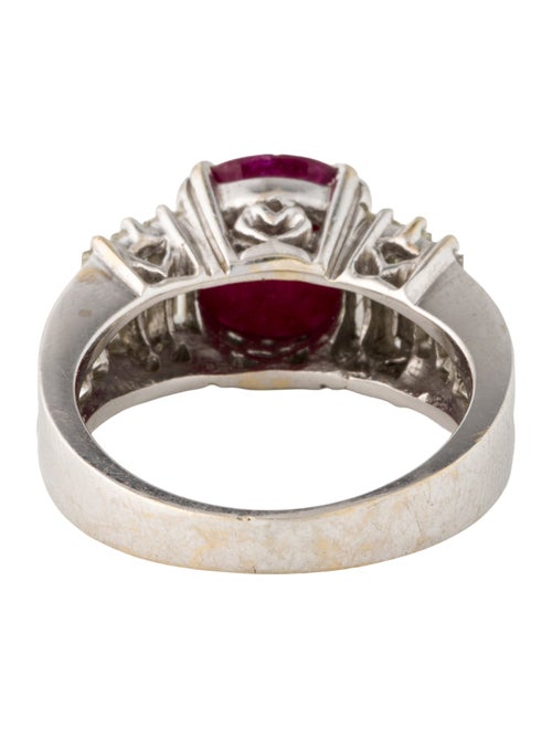 Ring 18K 3.97ct Ruby & Diamond Cocktail Ring
